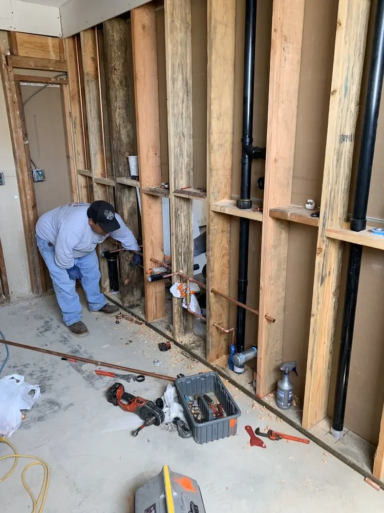 Commercial rough-in plumbing for Gas Line Repair in Dayton
